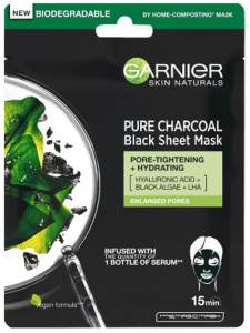 Garnier Skin Naturals Pure Charcoal Black Tissue Mask Algae