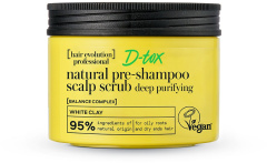 Natura Siberica Hair Evolution White Clay Natural Pre-shampoo Scalp Scrub "D-tox" Deep Purifying (150mL)