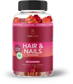 VitaYummy Hair & Nails Vitamins Raspberry & Peach (90pcs)