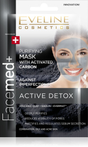 Eveline Cosmetics Facemed+ Purifying Face Mask With Activated Carbon (2x5mL)