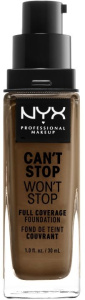 NYX Professional Makeup Can't Stop Won't Full Coverage Foundation (30mL) Deep Sable