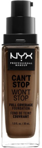 NYX Professional Makeup Can't Stop Won't Full Coverage Foundation (30mL) Deep Rich