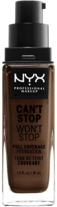 NYX Professional Makeup Can't Stop Won't Full Coverage Foundation (30mL) Deep