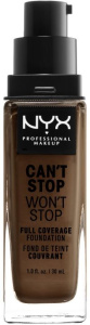 NYX Professional Makeup Can't Stop Won't Full Coverage Foundation (30mL) Deep Cool
