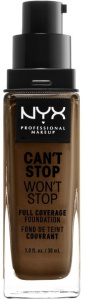 NYX Professional Makeup Can't Stop Won't Full Coverage Foundation (30mL) Walnut