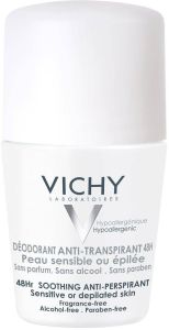 Vichy 48h Roll-on Deodorant (50mL) Sensitive & Depilated Skin