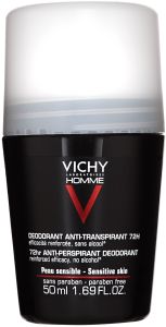 Vichy Homme Sensitive 72h Roll-on Deodorant