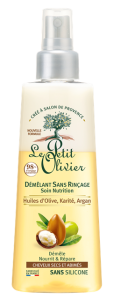 Le Petit Olivier No Rinse Hair Detangler Nutrition Dry and Damaged Hair Olive, Shea, Argan Olis (150mL)