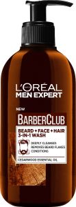 L'Oreal Paris Men Expert Barber Club Beard, Face And Hair Wash (200mL)