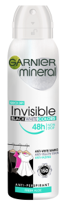 Garnier Mineral Invisible Black White Colors Fresh Spray Deodorant (150mL)