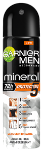 Garnier Men Mineral Protection 5 Spray Deodorant (150mL)