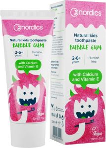 Nordics Natural Kids (2-6y) Toothpaste Bubble Gum (50mL)