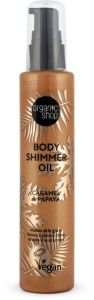 Organic Shop Body Shimmer Oil Caramel & Papaya (100mL)