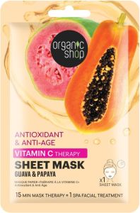 Organic Shop Vitamin C Therapy Sheet Mask Guava & Papaya (1pc)