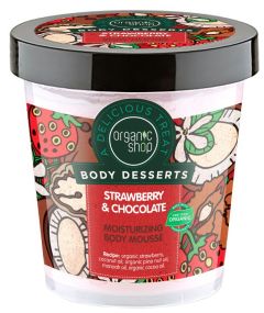 Organic Shop Body Desserts Strawberry & Chocolate Moisturising Body Mousse (450mL)