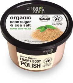 Organic Shop Foamy Body Polish Cane Sugar Cosmos Natural (Bdih) (250mL)