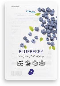 STAY Well Vegan Sheet Mask Blueberry (20g)