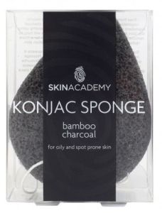 Skin Academy Bamboo Charcoal Konjac Sponge - Tear Drop