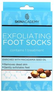 Skin Academy Exfoliating Foot Socks Macadamia Nut (1pair)