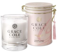 Grace Cole Luxury Scented Candle In Decorative Tin Vanilla Blush & Peony (200g)