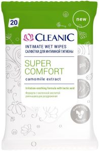 Cleanic Intimate Chamomile Refreshing Wipes (20pcs)