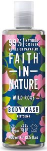 Faith in Nature Restoring Shower Gel/Foam Bath Wild Rose (400mL)