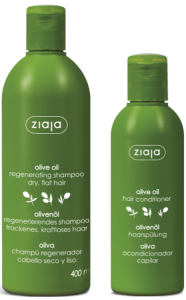 Ziaja Olive Oil Regenerating Shampoo Dry Flat Hair (400mL) + Olive Oil Regenerating Hair Conditioner (200mL)