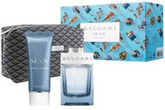 Bvlgari Man Glacial Essence EDP (100mL) + After Shave Balm (100mL) + Cosmetic Bag