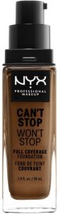 NYX Professional Makeup Can't Stop Won't Stop Full Coverage Foundation (30mL) Warm Mahogany