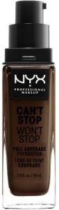 NYX Professional Makeup Can't Stop Won't Stop Full Coverage Foundation (30mL) Deep Ebony