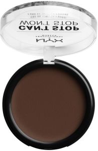 NYX Professional Makeup Can't Stop Won't Stop Powder Foundation (10,7g) Deep Espresso