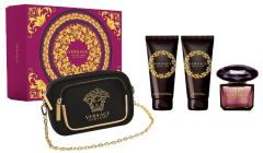 Versace Crystal Noir EDT (90mL) + SG (100mL) + BL (100mL) + Cosmetic Bag