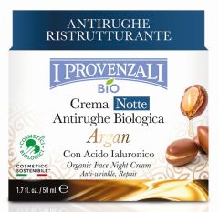 I Provenzali Argan Organic Anti-wrinkle Night Face Cream (50mL)