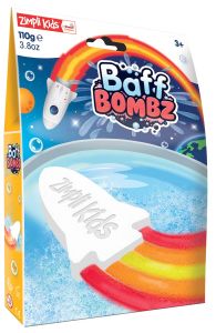 Zimpli Kids Rocket Baff Bombz with Flames Effect (110g)