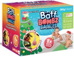 Zimpli Kids Baff Bombz Christmas Bauble 8 Pack (8x35g)