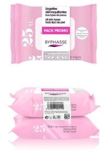 Byphasse Make-up Remover Wipes Milk Proteins All Skin Types (2x25pcs)