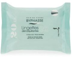 Byphasse Make-up Remover Wipes Aloe Vera Sensitive Skin (20psc)
