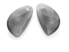 Sparkling Jewels Ear Charms Hematite Asymmetric Drop Gemstones