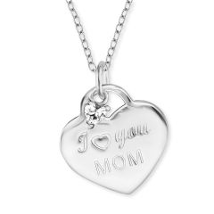 Engelsrufer Necklace "I Love You Mom" Silver With Zirconia