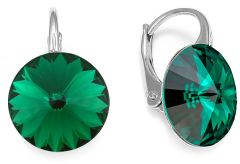 Spark Silver Jewelry Earrings Sweet Candy Emerald