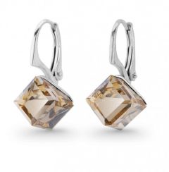 Spark Silver Jewelry Earrings Cube