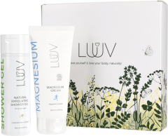 LUUV Gift Set Magnesium Cream (200mL) + Exfoliating Shower Gel (200mL)