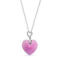 Spark Silver Jewelry Necklace Tender Heart Rose