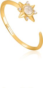 Ania Haie Gold Midnight Star Adjustable Ring