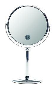 Casuelle Standing Mirror Chrome-Plated, Normal+ 3x Magnifying, Ø15cm, Height 29cm