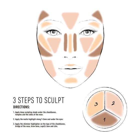 pipeline Tether Sociable NYX Professional Makeup 3 Steps to Sculpt Face Sculpting Palette (5g) Deep