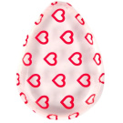 BYS Silicone Blending Sponge Teardrop Clear With Red Hearts
